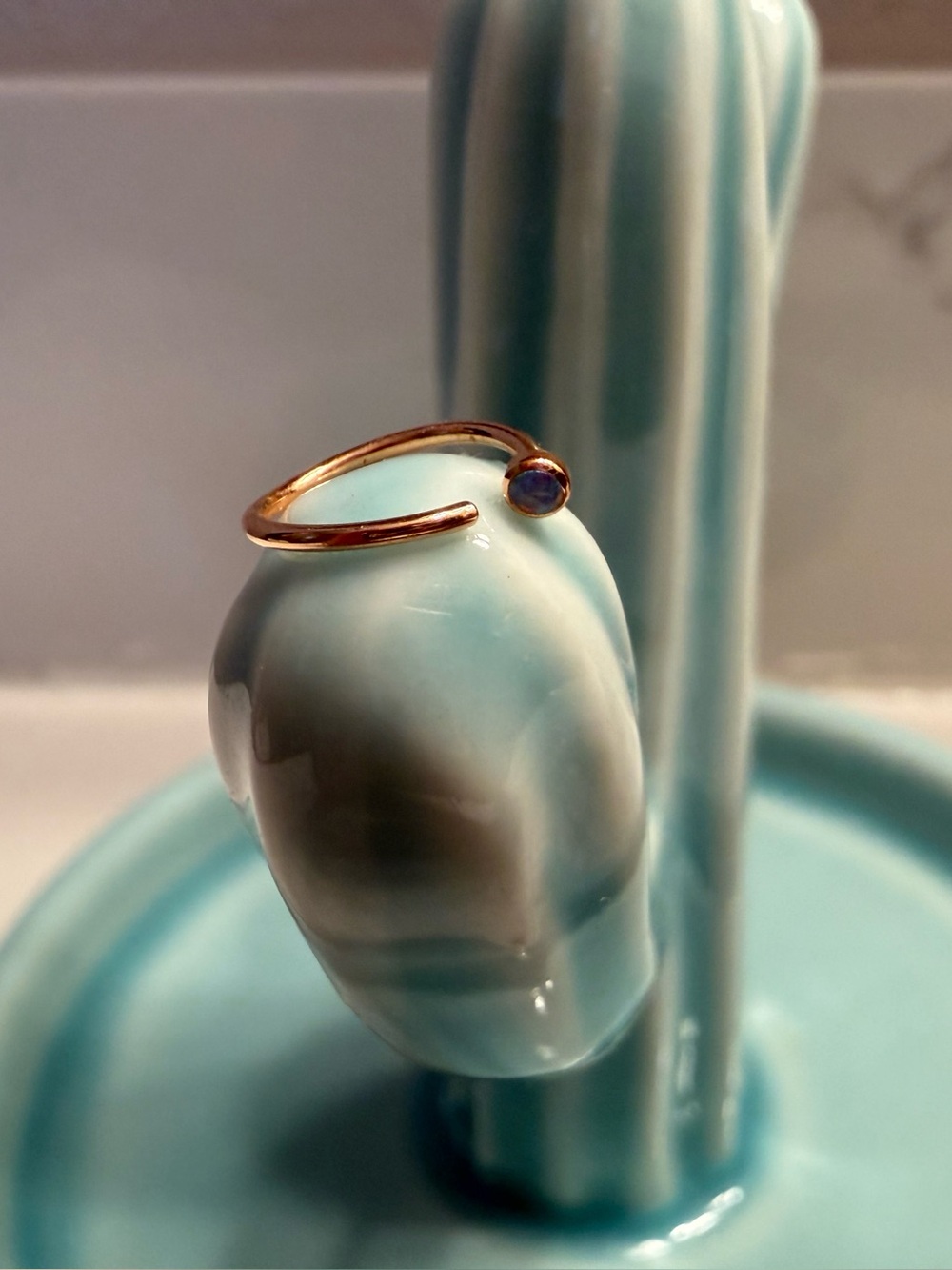 BVLA 14K Rose Gold Opal Bezel Nostril Nail 20G Nose Ring Authentic